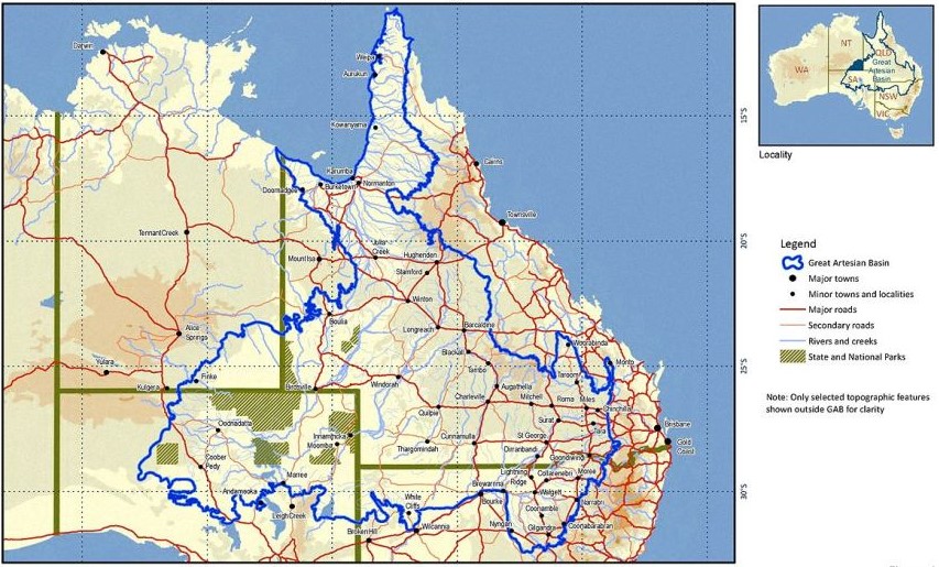 Artesian Basin Map