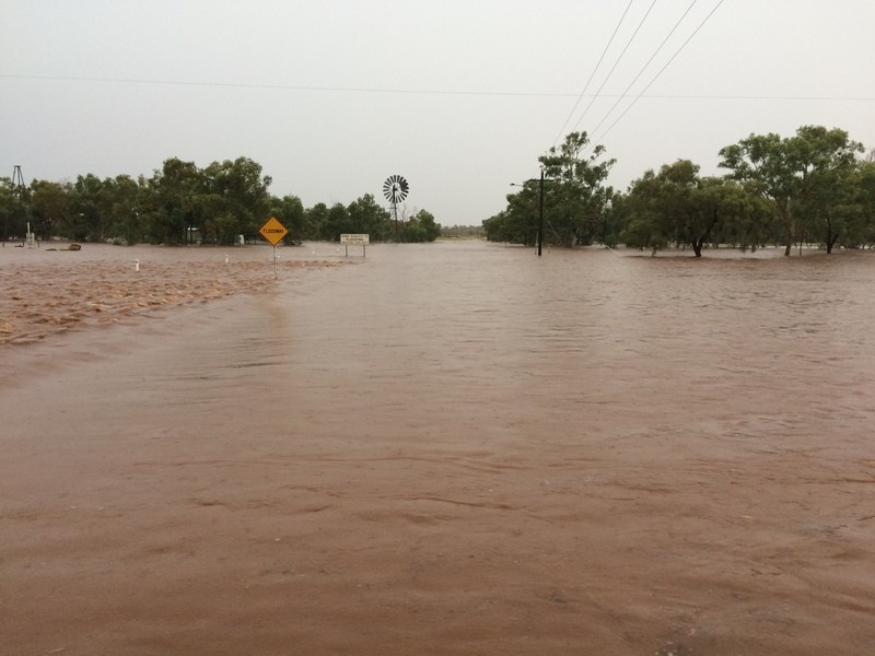 Flooded roads