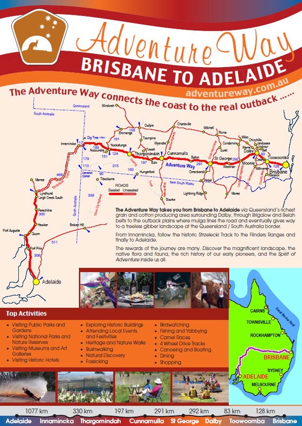 The Adventure Way drive map